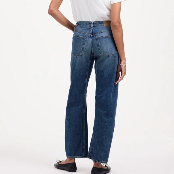 Madewell Darted Barrel Leg Jeans Medium Irmo Wash Button Fly Baggy Ankle 28 - Picture 2 of 13